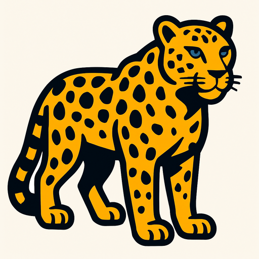 Leopar.
In-Game asset.  2d.  High contrast.  No shadows