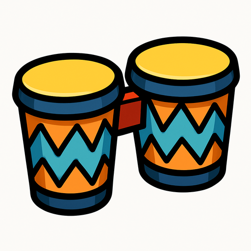 Drums.
In-Game asset.  2d.  High contrast.  No shadows