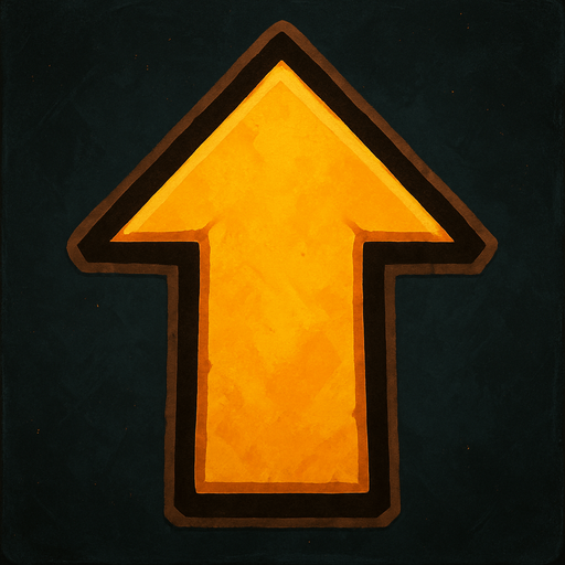 1 arrow is facing upwards.
In-Game asset.  2d.  High contrast