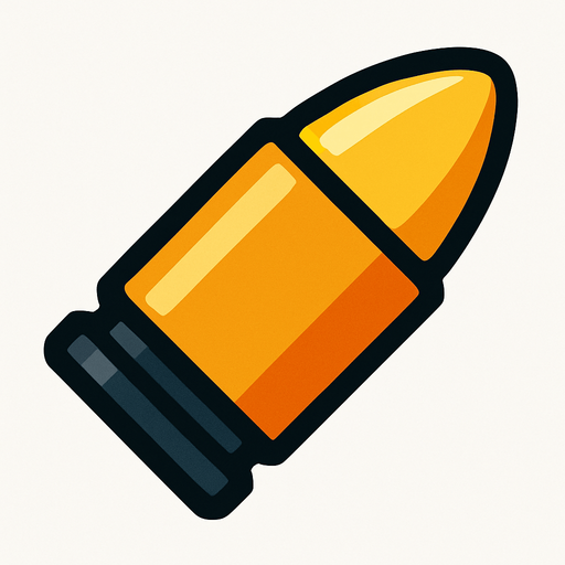 Bullet.
In-Game asset.  2d.  High contrast.  No shadows