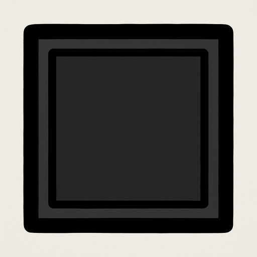 Krnarları siyah içi koyu gri bir kare.
In-Game asset.  2d.  High contrast.  No shadows