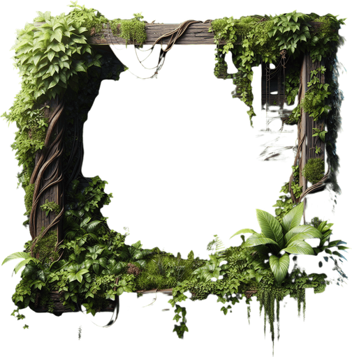 A dark wooden message board with vines and jungle moss growing on top..
Single Game Texture. In-Game asset. 2d. Blank background. High contrast. No shadows.