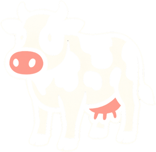 Make a cow.
In-Game asset.  2d.  High contrast.  No shadows