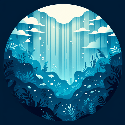 okyanus içi.
Single Game Texture.  In-Game asset.  2d.  Blank background.  High contrast.  No shadows