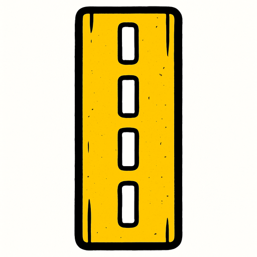 yol şeriti.
In-Game asset.  2d.  High contrast.  No shadows