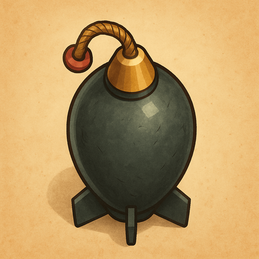 fat bullet bomb top view