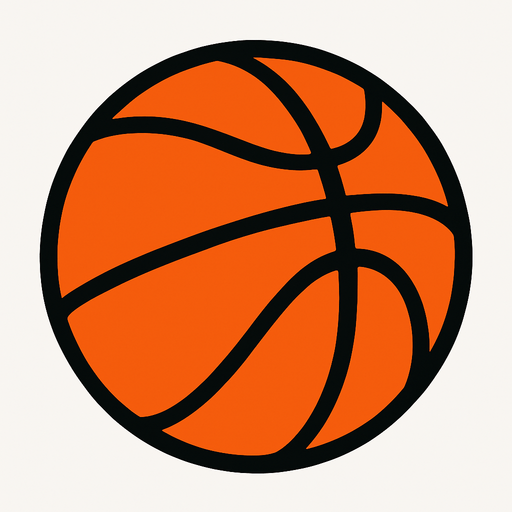 basketball ball.
In-Game asset.  2d.  High contrast.  No shadows