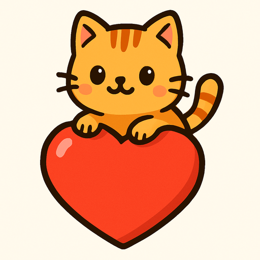 kedinin üzerini çıktığı bit kalp.
In-Game asset.  2d.  High contrast.  No shadows