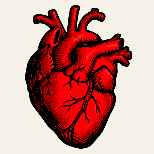 A real heart.
In-Game asset.  2d.  High contrast.  No shadows