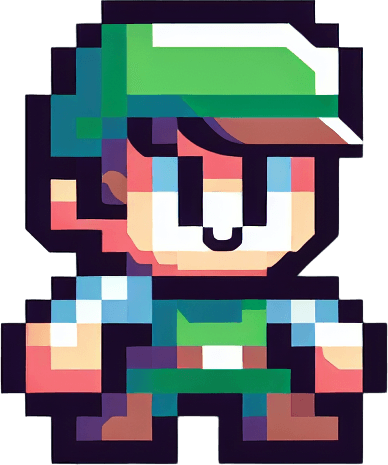 pixel mario character. 2d
Single Game Texture.  In-Game asset.  2d.  Blank background.  High contrast.  No shadows
