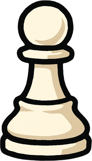 White Pawn Chess.
In-Game asset.  2d.  High contrast.  No shadows