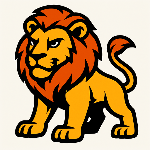 Lion.
In-Game asset.  2d.  High contrast.  No shadows
