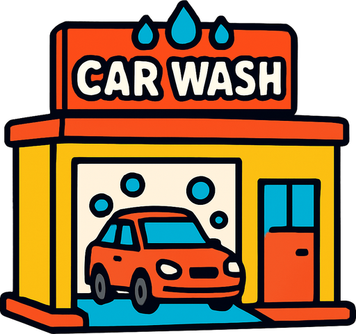carwash bussiness.
In-Game asset.  2d.  High contrast.  No shadows