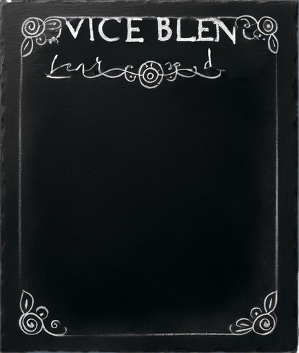 Text "NOVICE BLEND" in chalk