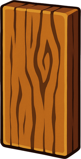 wood pole rectangular flat.
In-Game asset.  2d.  High contrast.  No shadows