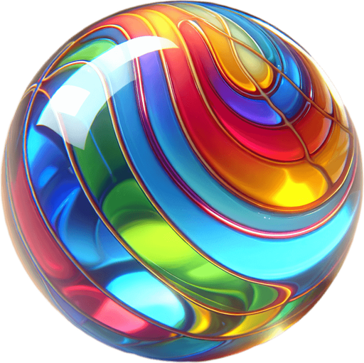 COLORED GLASS MARBLE.
Single Game Texture. In-Game asset. 2d. Blank background. High contrast. No shadows.