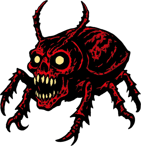 escarabajo de terror.
In-Game asset.  High contrast.  No shadows