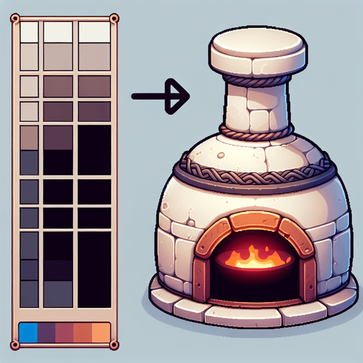 Fırın.
Single Game Texture.  In-Game asset.  2d.  Blank background.  High contrast.  No shadows