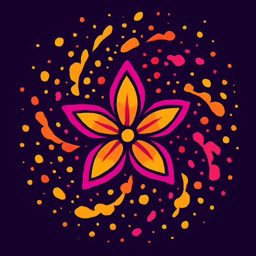 Flowery particle. Vibrant..
In-Game asset.  2d.  High contrast.  No shadows