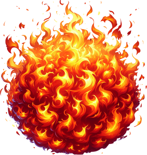 fire.
Single Game Texture.  In-Game asset.  2d.  Blank background.  No shadows
