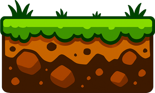 ground background side wiew.
In-Game asset.  2d.  High contrast.  No shadows