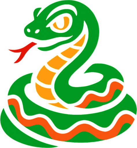 snake.
In-Game asset.  2d.  High contrast.  No shadows