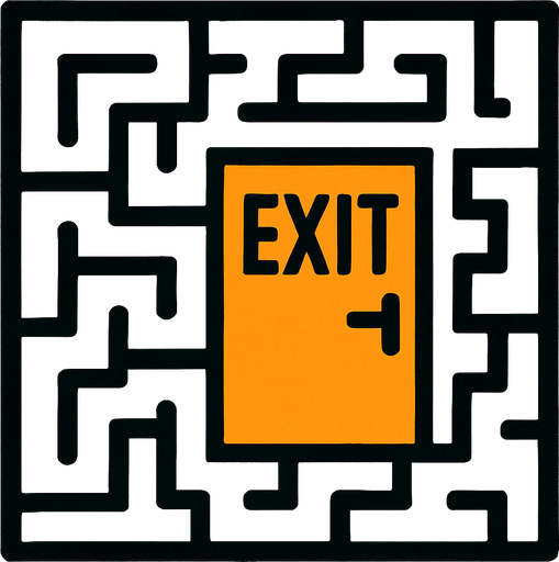 Maze exit.
In-Game asset.  2d.  High contrast.  No shadows