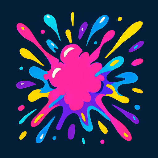 Gum asset to use it as effect of explosion gumbomb. cyberpunk + abstract style .
In-Game asset.  2d.  High contrast.  No shadows