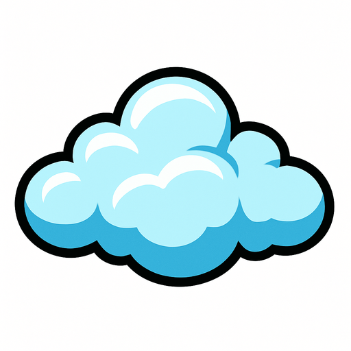 1 cloud with no backgorund.
In-Game asset.  2d.  High contrast.  No shadows