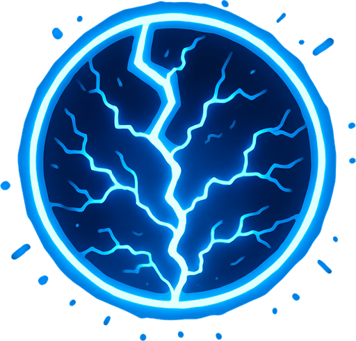 шаровая молния.
In-Game asset.  2d.  High contrast.  No shadows