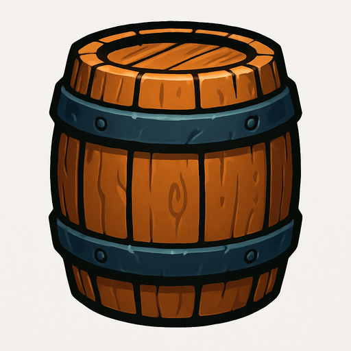 barrel.
In-Game asset.  High contrast.  No shadows