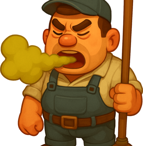 Make him look like a sturdy janitor