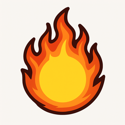 ateş topu.
In-Game asset.  2d.  High contrast.  No shadows