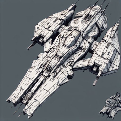 player ship.
Single Game Texture.  In-Game asset.  2d.  Blank background.  High contrast.  No shadows