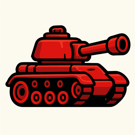 red tank.
In-Game asset.  2d.  High contrast.  No shadows