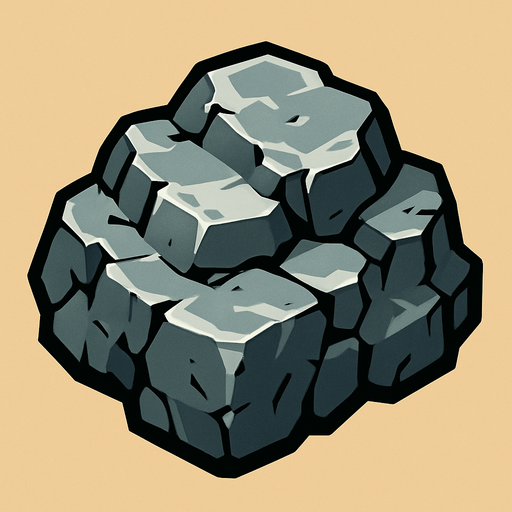 Nikel cevheri.
In-Game asset.  2d.  High contrast.  No shadows