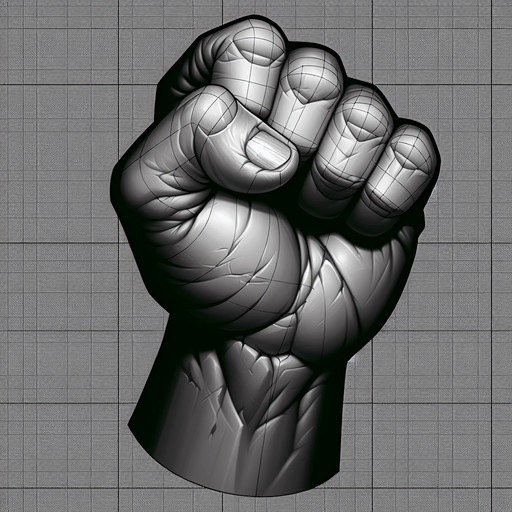 warcraft 3 art of a fist..
Single Game Texture. In-Game asset. 2d. Blank background. High contrast. No shadows.