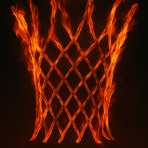 Make the net look like it's on fire