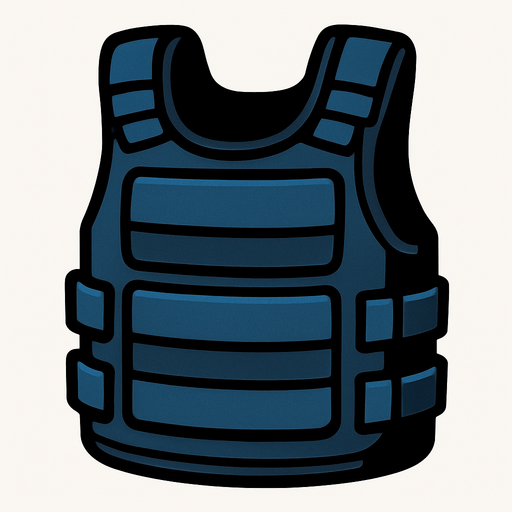 bulletproof armor.
In-Game asset.  2d.  High contrast.  No shadows