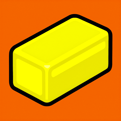 yellow neon rectangle block.
In-Game asset.  2d.  High contrast.  No shadows