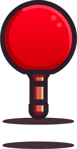Red paddle..
Single Game Texture.  In-Game asset.  2d.  Blank background.  High contrast.  No shadows