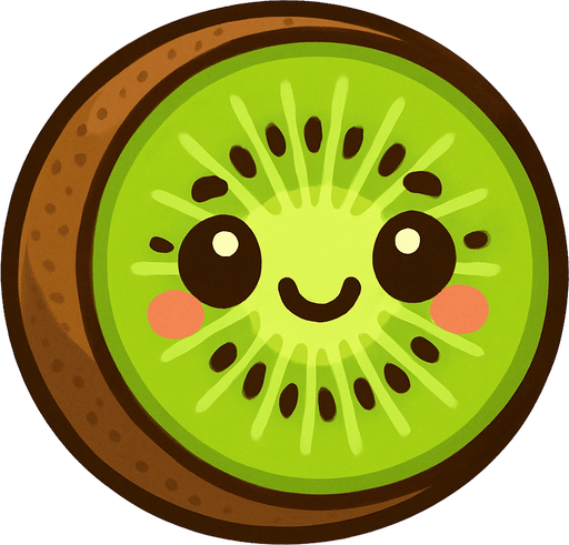 Kiwi with cute face.
In-Game asset.  2d.  High contrast.  No shadows