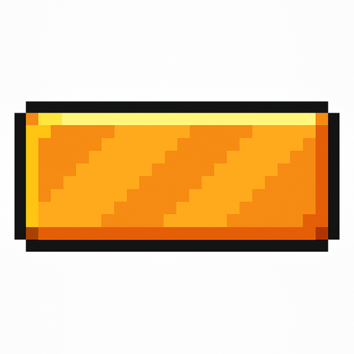 Make me a pixel 2d rectangle 180x60 block.
In-Game asset.  2d.  High contrast.  No shadows