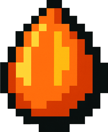8 bit cherry seed.
In-Game asset.  2d.  High contrast.  No shadows