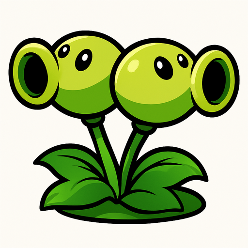 plans vs zombies double shoters.
In-Game asset.  2d.  High contrast.  No shadows