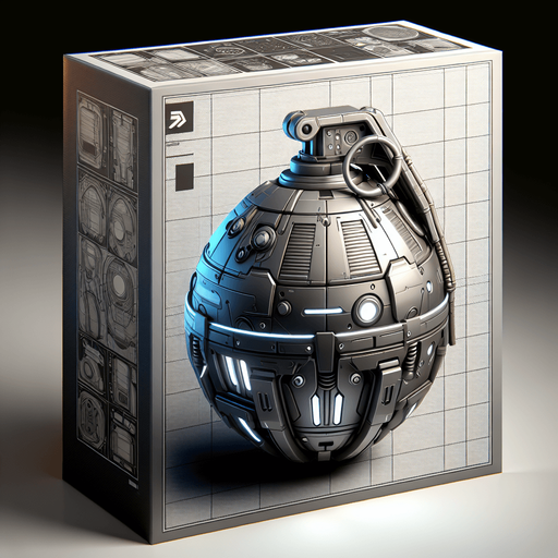 peice of a hi tech bomb.
Single Game Texture.  In-Game asset.  2d.  Blank background.  High contrast.  No shadows