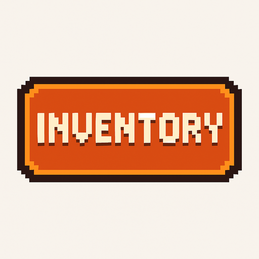 boton de un inventario pixelart.
In-Game asset.  2d.  High contrast.  No shadows