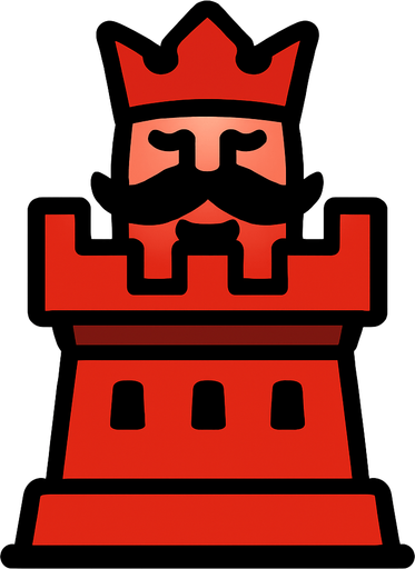 King tower red.
In-Game asset.  2d.  High contrast.  No shadows