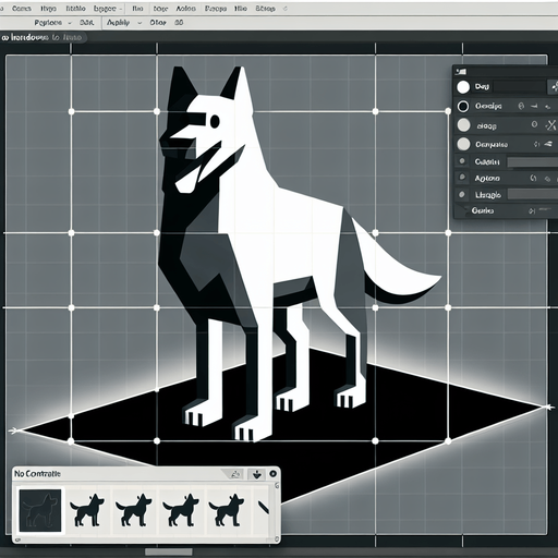 Dog.
Single Game Texture. In-Game asset. 2d. Blank background. High contrast. No shadows.