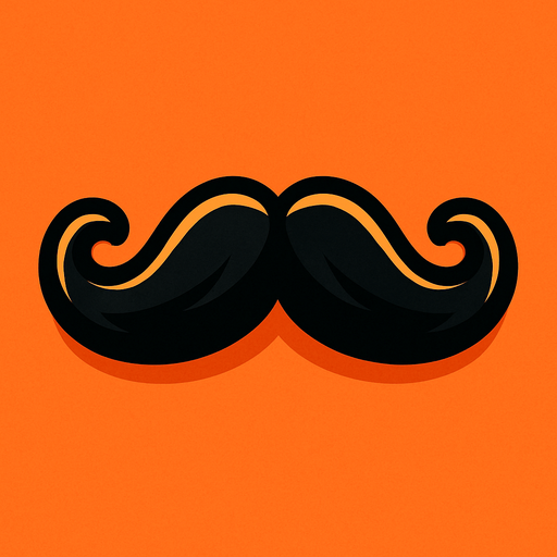 Mustache.
In-Game asset.  2d.  High contrast.  No shadows